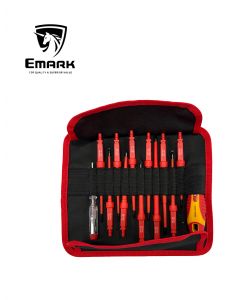 סט 12 מברגים מתחלפים מבודד  EMARK 1000V VDE