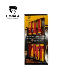 סט 6 מברגים מבודד  EMARK 1000V VDE