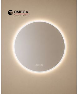 מראה עגולה LED מרחפת Aurora ללא מסגרת IP54 קוטר 100 ס"מ