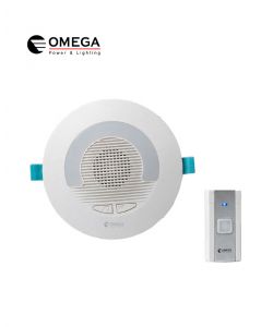 פעמון דלת שקוע חוטי AC 230V לבן עם תאורת RGB + לחצן אלחוטי