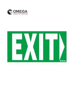 מדבקת שילוט EXIT חץ ימינה