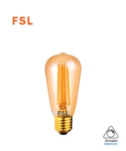 נורת פילמנט אמבר 10W לד אגס ST19 בסיס E27