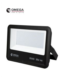 פנס הצפה 300W AC דגם GRAND שחור אור יום OMEGA