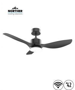 מאוורר תקרה 42" CLASSICO WIFI לפרגולה IP44 כולל שלט ותאורה NORTHER