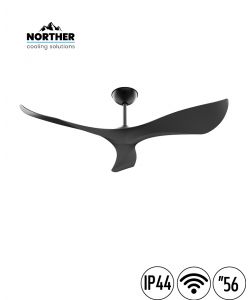 מאוורר תקרה 56" SPAZIO WIFI לפרגולה IP44 כולל שלט NORTHER