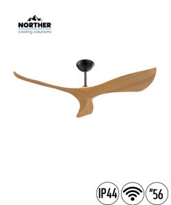 מאוורר תקרה 56" SPAZIO WIFI לפרגולה IP44 כולל שלט NORTHER