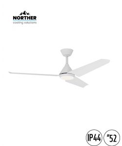 מאוורר תקרה 52" TANGO לפרגולה IP44 +שלט ולד 24W CCT לבן NORTHER