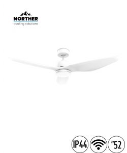 מאוורר תקרה 52" UNO WIFI לפרגולה IP44 כולל שלט ותאורה NORTHER