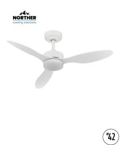 מאוורר תקרה 42" VERMONT +שלט ולד 24W CCT לבן NORTHER
