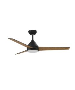 מאוורר תקרה 48" YOUNG +שלט ולד 24W CCT שחור+עץ NORTHER