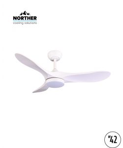 מאוורר תקרה 42" YORK +שלט ולד 24W CCT לבן NORTHER