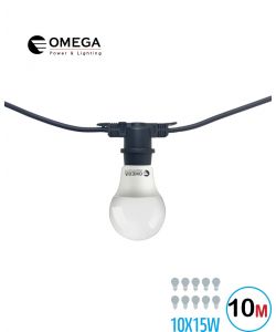 גרלנדה 10 מטר כולל נורות 15 וואט