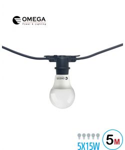 גרלנדה 5 מטר כולל נורות 15 וואט