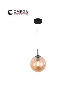 גוף תאורה תלוי דגם YELL בסיס עגול E27 שחור