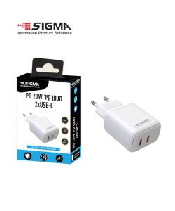 מטען קיר מהיר PD 20W כפול  USB- C
