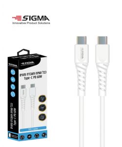 כבל (C) PD ל-TYPE-C לבן 1.2 מטר