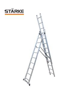 סולם אלומיניום שחילים ג' מקצועי 3x10 תוצרת STARKE
