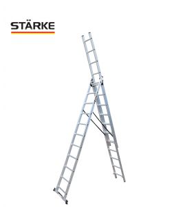 סולם אלומיניום שחילים ג' מקצועי 3x11 תוצרת STARKE