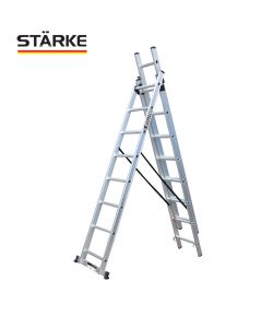 סולם אלומיניום שחילים ג' מקצועי 3x8 תוצרת STARKE