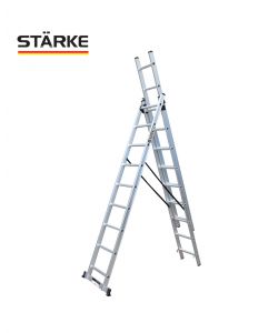 סולם אלומיניום שחילים ג' מקצועי 3x9 תוצרת STARKE