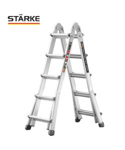 סולם אלומיניום טלסקופי מקצועי 4x5 תוצרת STARKE