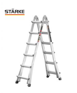 סולם אלומיניום טלסקופי מקצועי 4x6 תוצרת STARKE